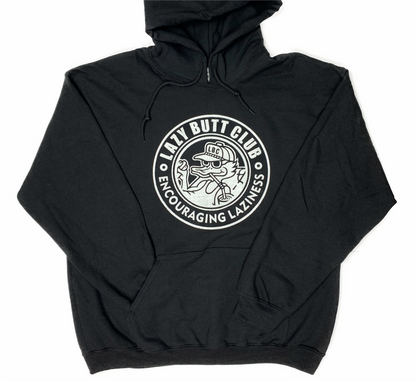Lazy Butt Club Circle Hoodie (Print on Front)