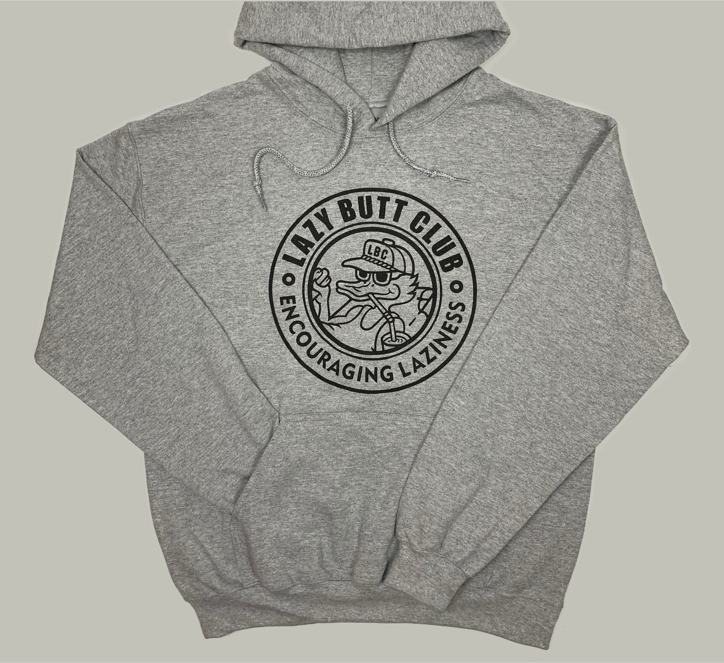 Lazy Butt Club Circle Hoodie (Print on Front)