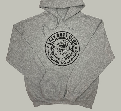 Lazy Butt Club Circle Hoodie (Print on Front)
