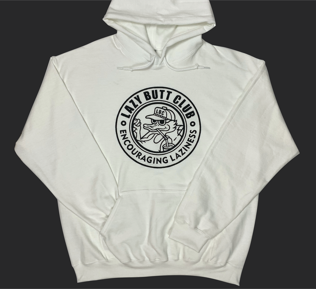 Lazy Butt Club Circle Hoodie (Print on Front)