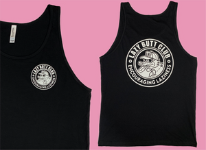 Lazy Butt Club Circle Tank top (front + back print)