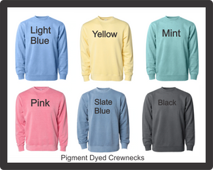 Skiing Penguins "Pigment Dyed" Crewneck Sweatshirt