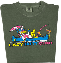 Load image into Gallery viewer, Lazy Fishing &quot;garment dyed&quot; T-shirt lazy butt club