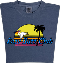 Load image into Gallery viewer, Lazy Sunset Pelican &quot;garment dyed&quot; T-shirt lazy butt club