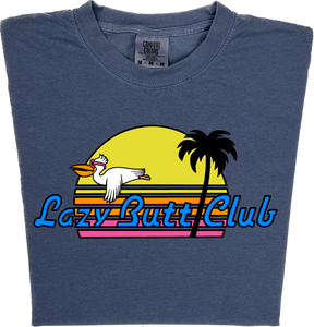 Lazy Sunset Pelican "garment dyed" T-shirt lazy butt club