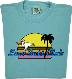 Lazy Sunset Pelican "garment dyed" T-shirt lazy butt club