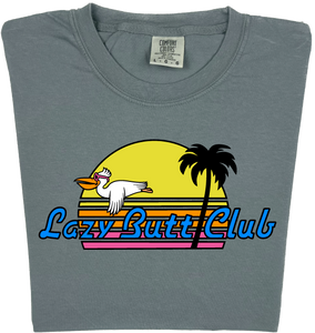 Lazy Sunset Pelican "garment dyed" T-shirt lazy butt club