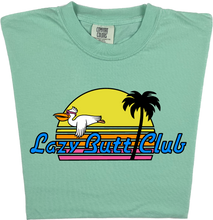 Load image into Gallery viewer, Lazy Sunset Pelican &quot;garment dyed&quot; T-shirt lazy butt club