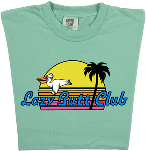 Lazy Sunset Pelican "garment dyed" T-shirt lazy butt club