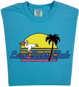 Lazy Sunset Pelican "garment dyed" T-shirt lazy butt club