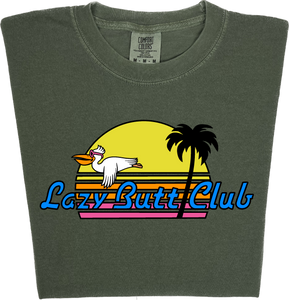 Lazy Sunset Pelican "garment dyed" T-shirt lazy butt club