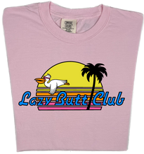 Load image into Gallery viewer, Lazy Sunset Pelican &quot;garment dyed&quot; T-shirt lazy butt club