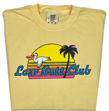 Load image into Gallery viewer, Lazy Sunset Pelican &quot;garment dyed&quot; T-shirt lazy butt club