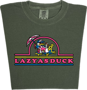 LAZY AS DUCK  "garment dyed" T-shirt