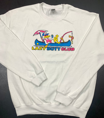 Lazy butt Club Fishing Crewneck Sweatshirt