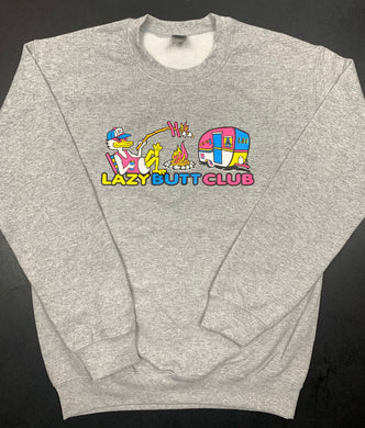 Lazy butt Club Camping van life Crewneck Sweatshirt