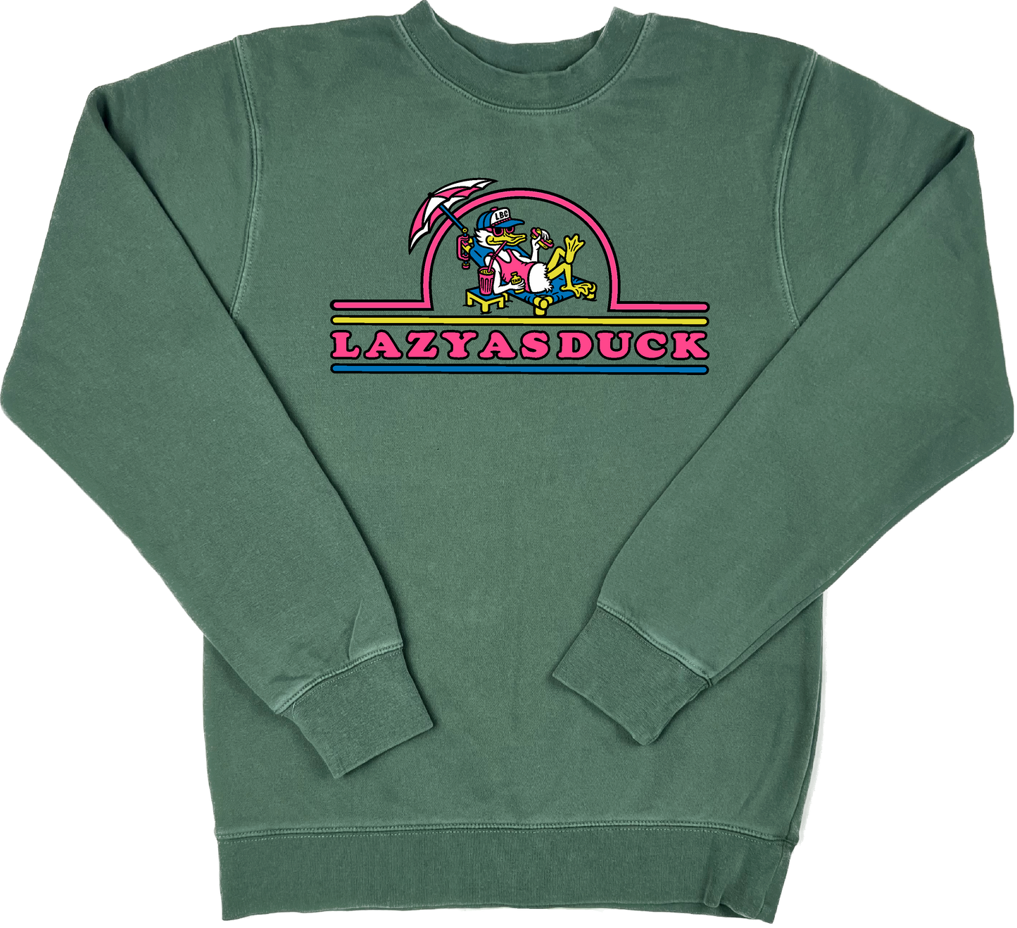 LAZY AS DUCK "pigment dyed" Crewneck Sweatshirt