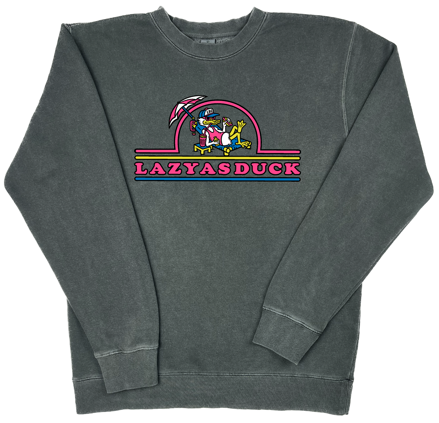 LAZY AS DUCK "pigment dyed" Crewneck Sweatshirt