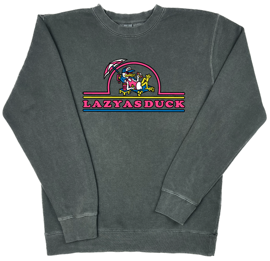 LAZY AS DUCK "pigment dyed" Crewneck Sweatshirt