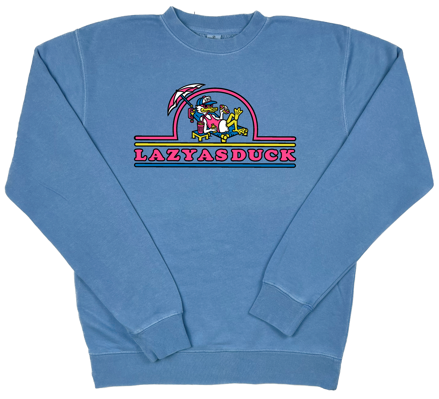LAZY AS DUCK "pigment dyed" Crewneck Sweatshirt