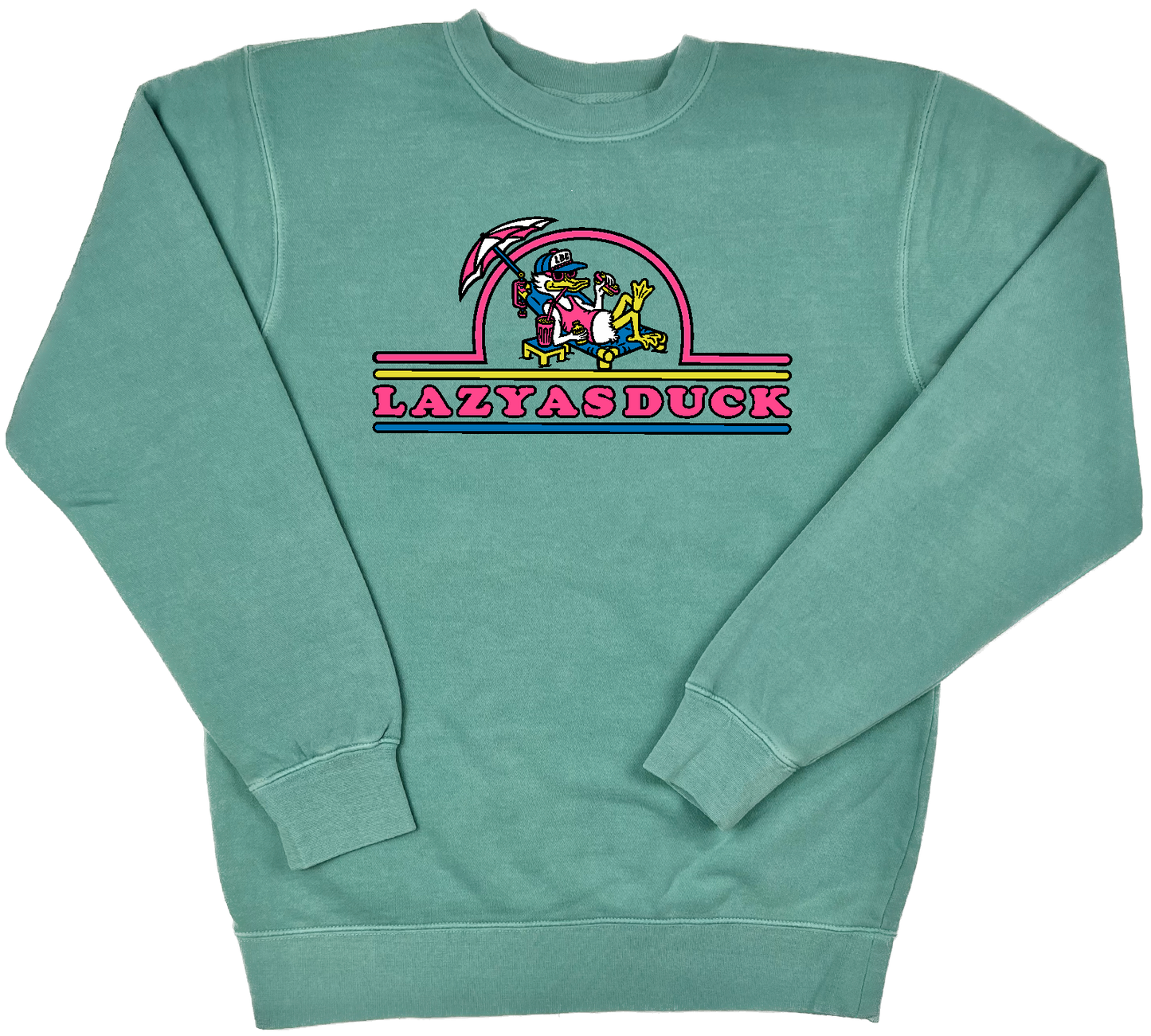 LAZY AS DUCK "pigment dyed" Crewneck Sweatshirt