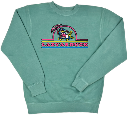 LAZY AS DUCK "pigment dyed" Crewneck Sweatshirt