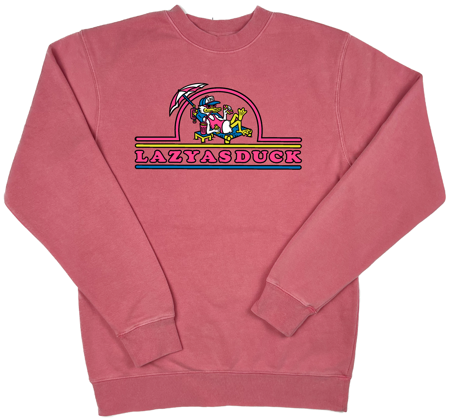 LAZY AS DUCK "pigment dyed" Crewneck Sweatshirt