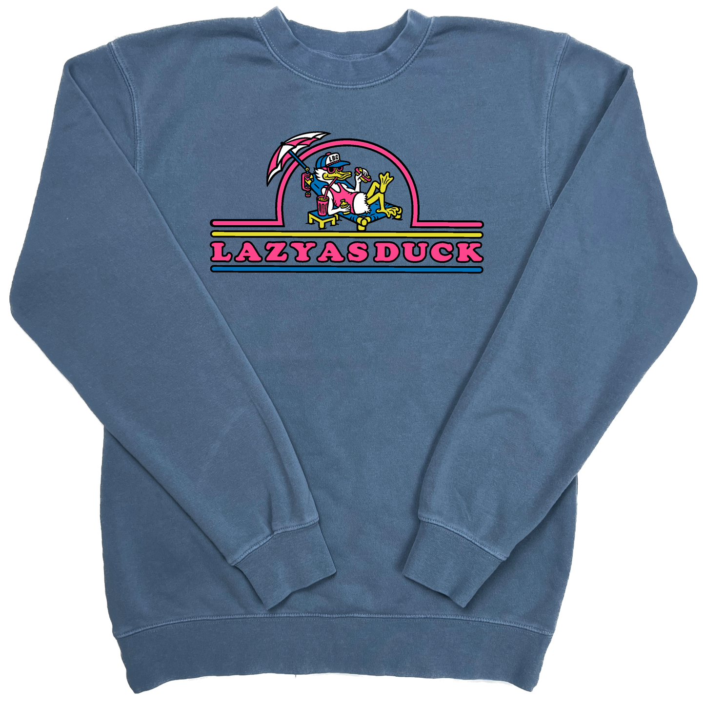 LAZY AS DUCK "pigment dyed" Crewneck Sweatshirt
