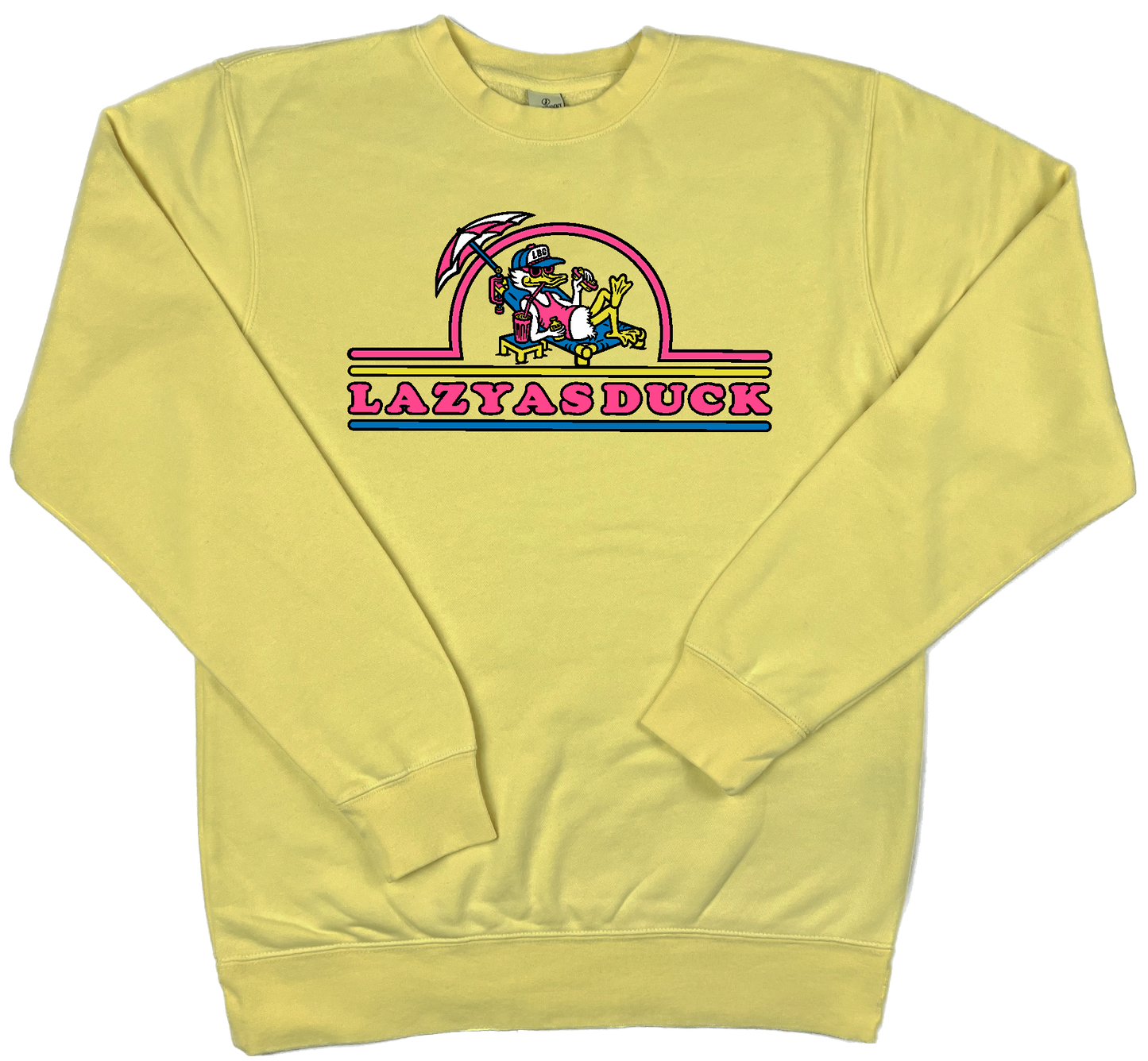 LAZY AS DUCK "pigment dyed" Crewneck Sweatshirt