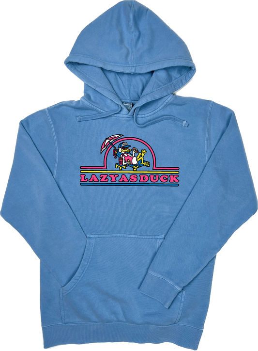 LAZY AS DUCK "Pigment Dyed" Hooded sweatshirt