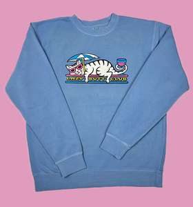 Lazy Cat "pigment dyed" Crewneck Sweatshirt