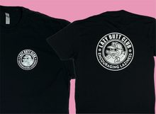Load image into Gallery viewer, Lazy Butt Club Circle T-Shirt (Front &amp; Back Print)