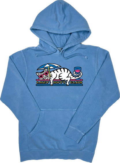 Lazy Cat "pigment dyed" Hoodie lazy butt club