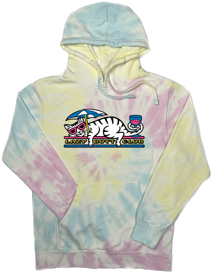 Lazy Cat "pigment dyed" Hoodie lazy butt club