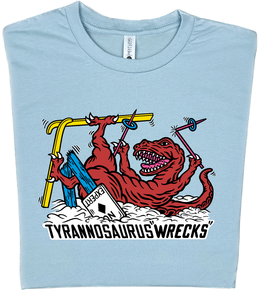 Skiing Tyrannosaurus 