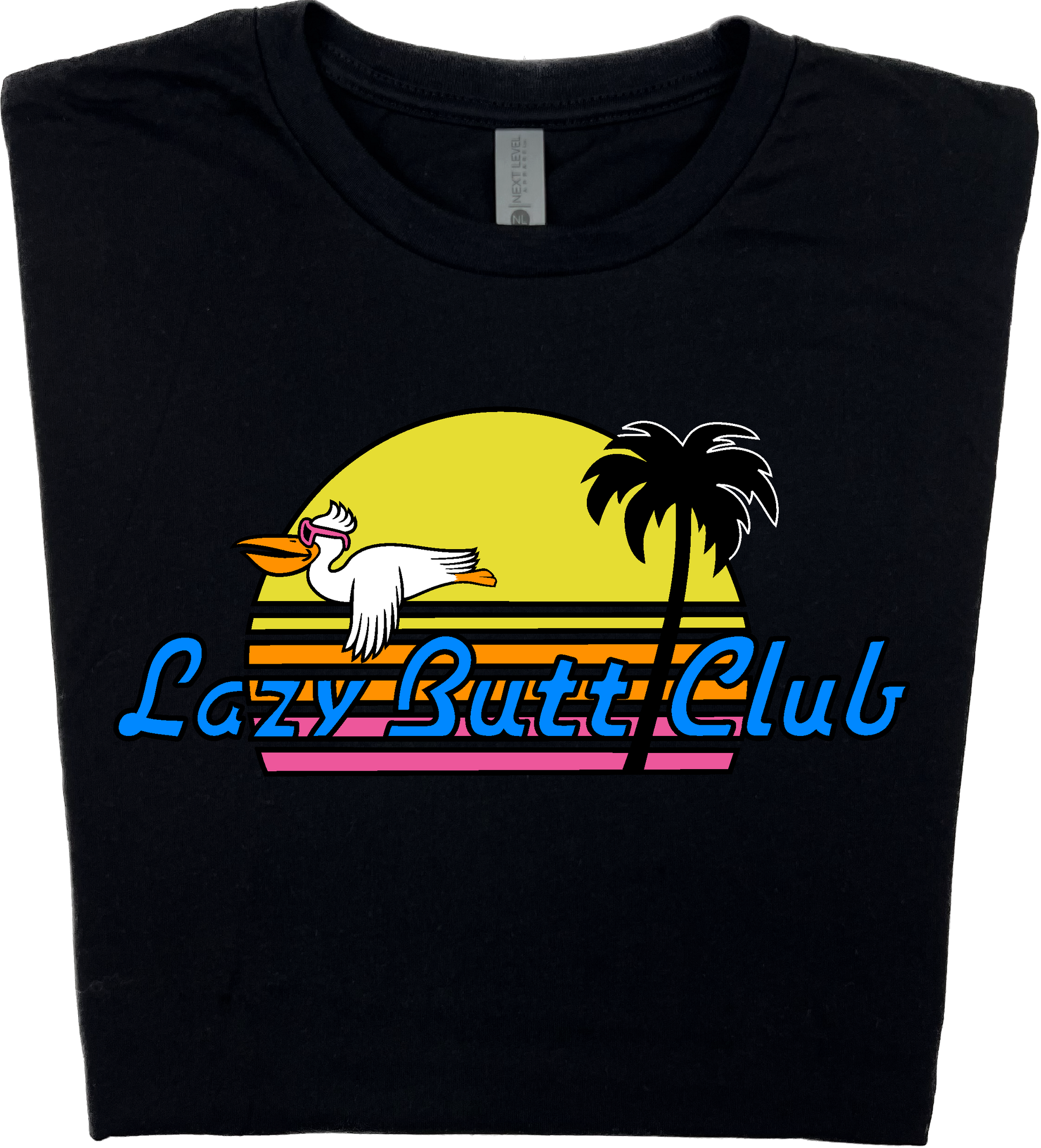 Lazy Butt Club  Sunset  Pelican  T-shirt - LAZY BUTT CLUB