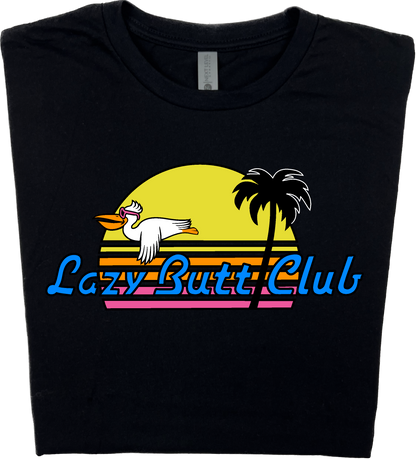 Lazy Butt Club  Sunset  Pelican  T-shirt - LAZY BUTT CLUB