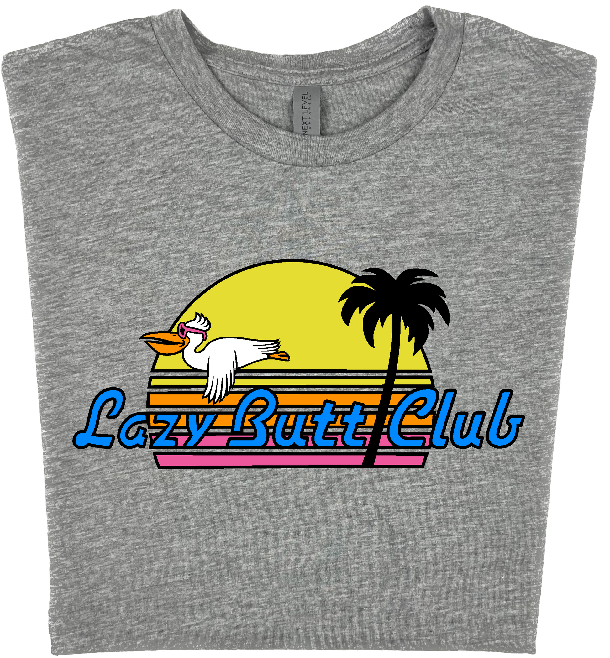 Lazy Butt Club  Sunset  Pelican  T-shirt - LAZY BUTT CLUB