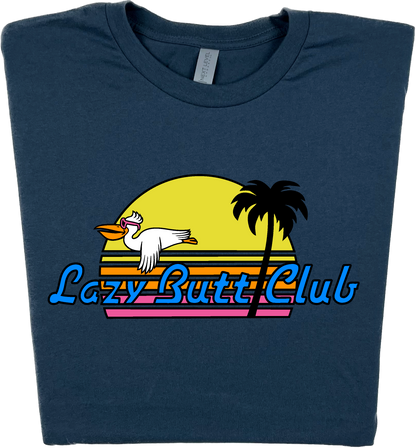 Lazy Butt Club  Sunset  Pelican  T-shirt - LAZY BUTT CLUB