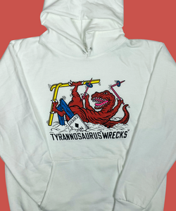 Skiing Tyrannosaurus "WRECKS"      Hoodie