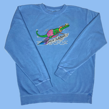 Load image into Gallery viewer, Water Skiing Bronta&quot;SOAR&quot;us Pigment Dyed Brontosaurus Crewneck Sweatshirt