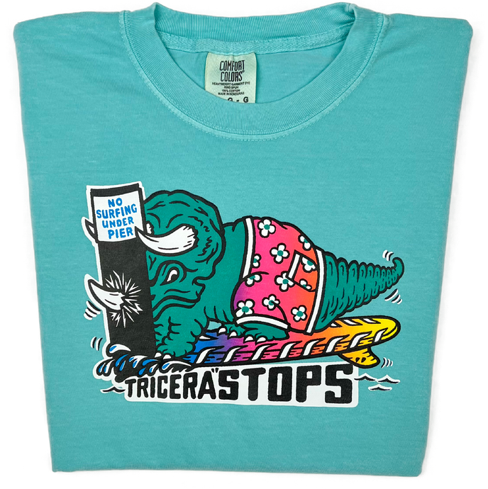 Surfing Dino TriceraSTOPS Triceratops Dinosaur 