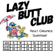 Load image into Gallery viewer, Lazy butt Club Fishing Crewneck Sweatshirt
