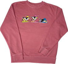 Load image into Gallery viewer, Surfing Penguins &quot;Pigment Dyed&quot; Crewneck Sweatshirt