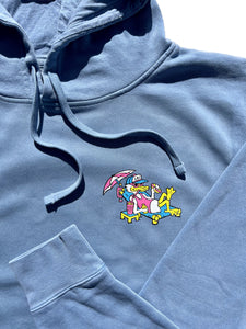 Lazy Duck (no words) "pigment dyed" Hoodie