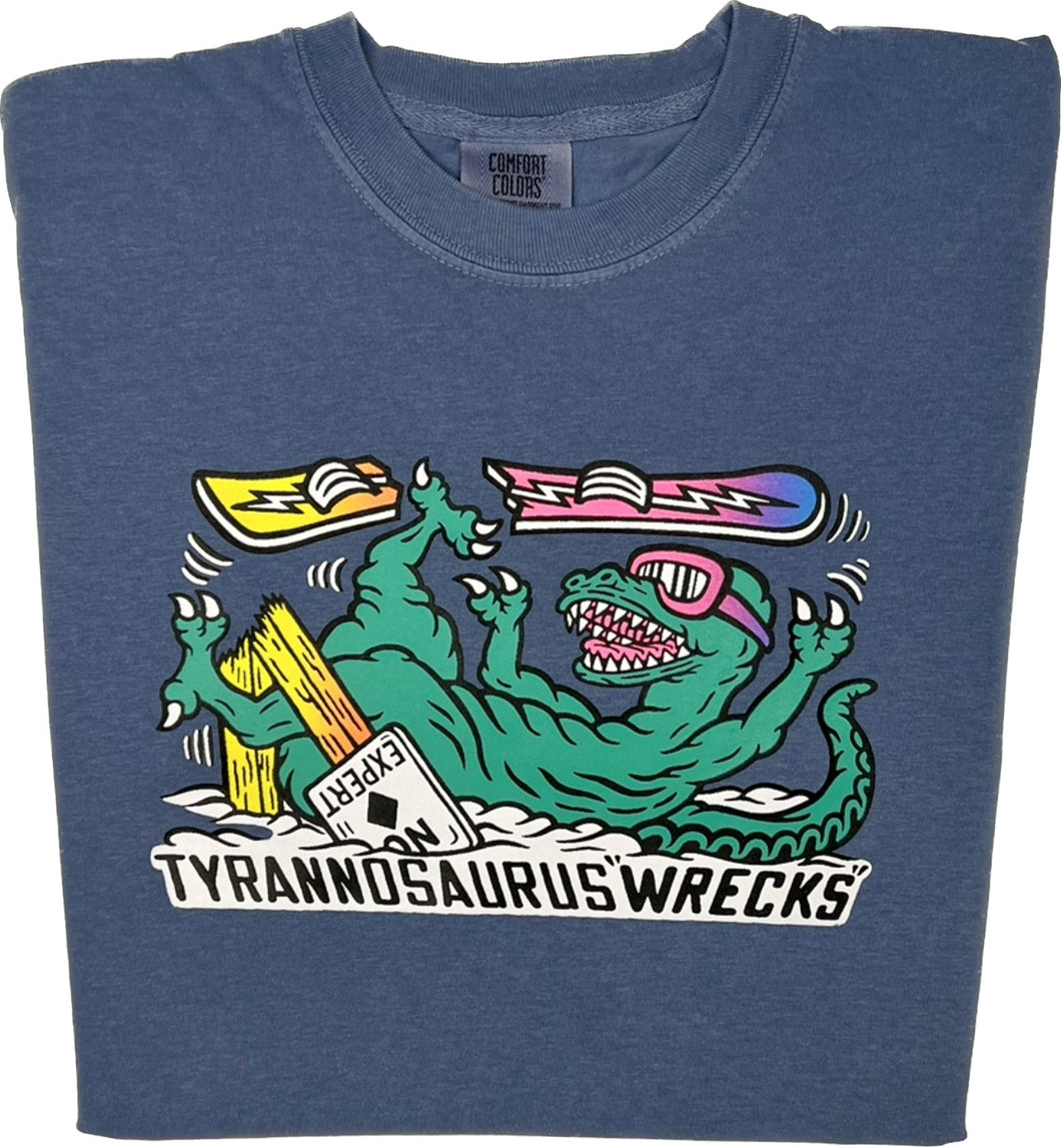 Snowboarding T-Wrecks Tyrannosaurus T-rex Dino  