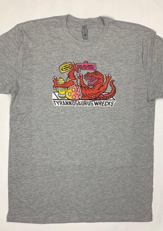 Skateboarding Tyrannosaurus "Wreck" rex Dinosaur T Rex T-shirt