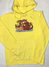 Load image into Gallery viewer, Skateboarding Tyrannosaurus&quot;WRECKS&quot; T Rex Dinosaur Pigment Dyed sweatshirt Hoodie