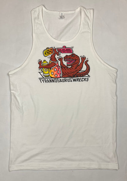 Skateboarding Tyrannosaurus “Wrecks” T rex Tank Top