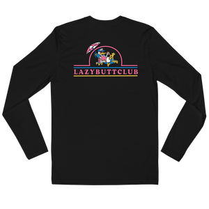 Lazy Butt Club, Long-sleeve, t-shirt (Front & Back)